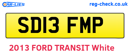 SD13FMP are the vehicle registration plates.
