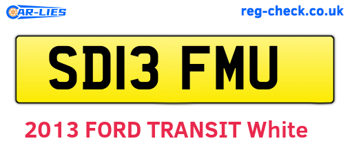 SD13FMU are the vehicle registration plates.