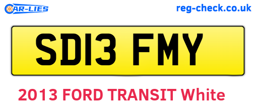 SD13FMY are the vehicle registration plates.