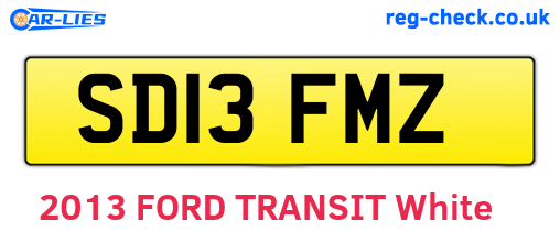 SD13FMZ are the vehicle registration plates.
