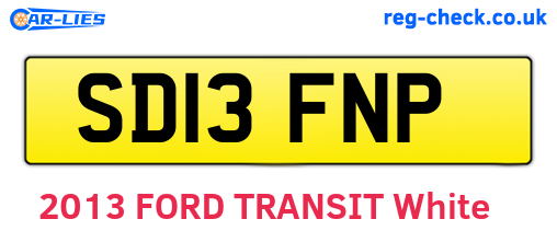 SD13FNP are the vehicle registration plates.