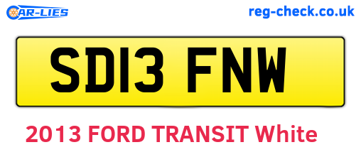 SD13FNW are the vehicle registration plates.