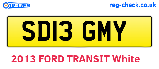SD13GMY are the vehicle registration plates.