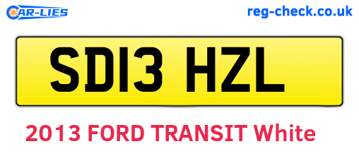 SD13HZL are the vehicle registration plates.