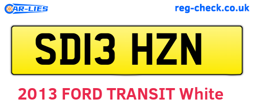 SD13HZN are the vehicle registration plates.