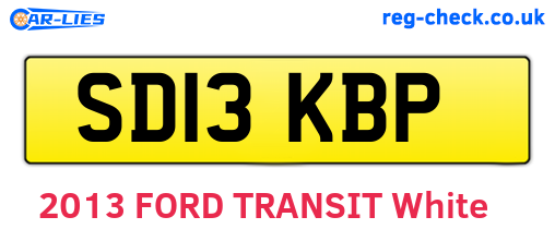 SD13KBP are the vehicle registration plates.