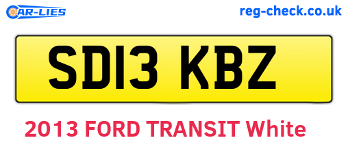 SD13KBZ are the vehicle registration plates.