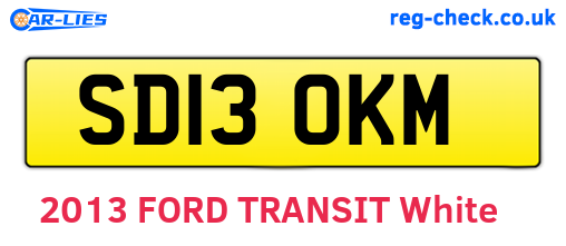 SD13OKM are the vehicle registration plates.