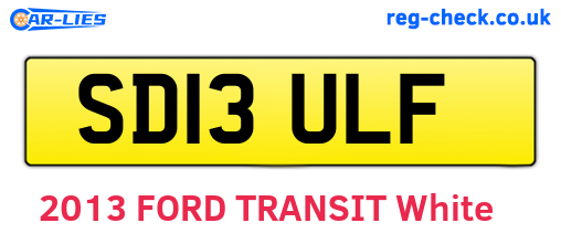 SD13ULF are the vehicle registration plates.