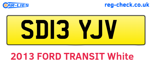 SD13YJV are the vehicle registration plates.