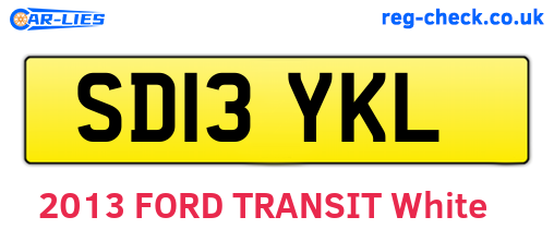 SD13YKL are the vehicle registration plates.