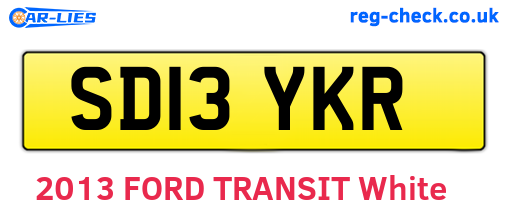 SD13YKR are the vehicle registration plates.