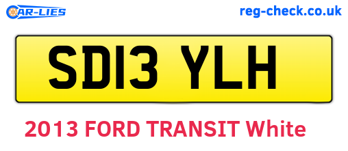 SD13YLH are the vehicle registration plates.