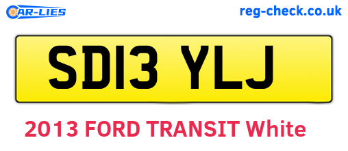 SD13YLJ are the vehicle registration plates.