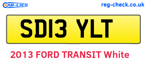 SD13YLT are the vehicle registration plates.