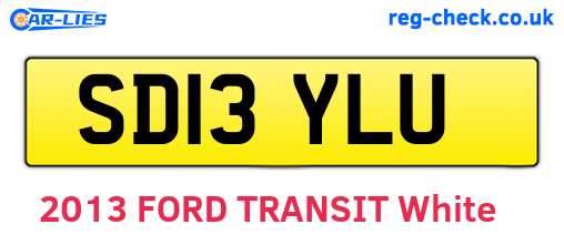 SD13YLU are the vehicle registration plates.