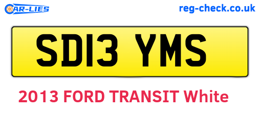 SD13YMS are the vehicle registration plates.