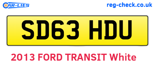 SD63HDU are the vehicle registration plates.