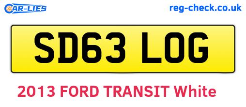 SD63LOG are the vehicle registration plates.