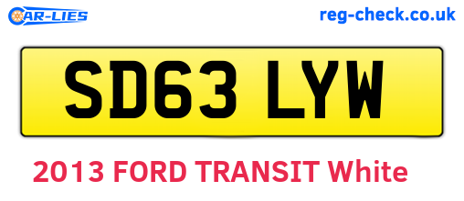 SD63LYW are the vehicle registration plates.