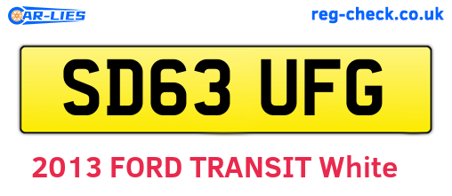 SD63UFG are the vehicle registration plates.