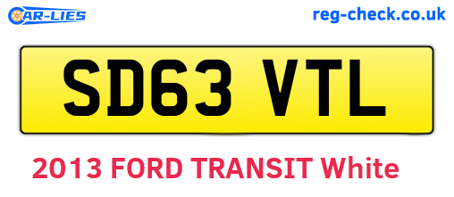 SD63VTL are the vehicle registration plates.
