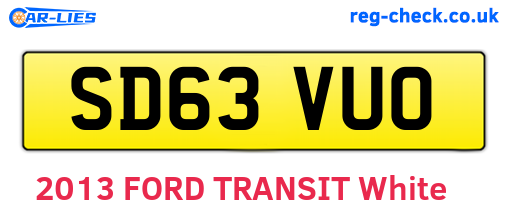 SD63VUO are the vehicle registration plates.