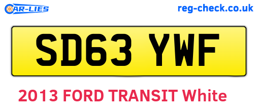 SD63YWF are the vehicle registration plates.