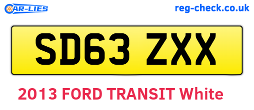 SD63ZXX are the vehicle registration plates.