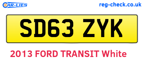 SD63ZYK are the vehicle registration plates.
