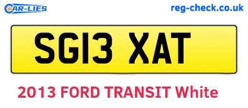 SG13XAT are the vehicle registration plates.