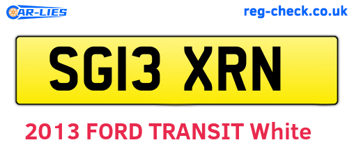 SG13XRN are the vehicle registration plates.