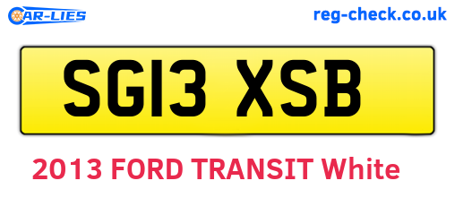 SG13XSB are the vehicle registration plates.
