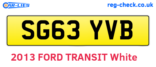 SG63YVB are the vehicle registration plates.