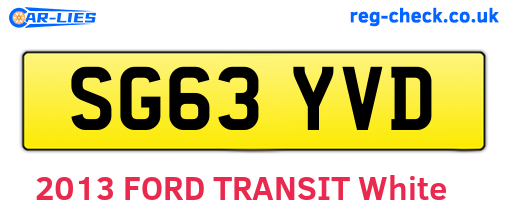 SG63YVD are the vehicle registration plates.