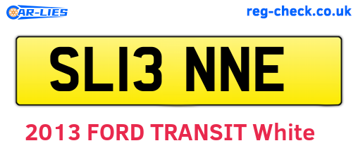 SL13NNE are the vehicle registration plates.