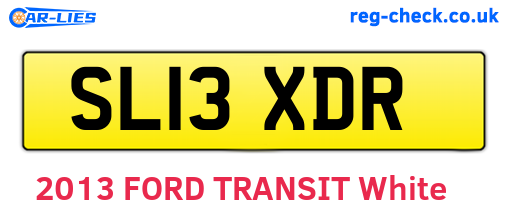 SL13XDR are the vehicle registration plates.