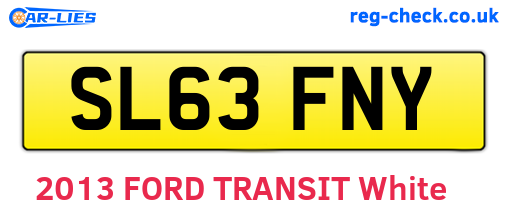 SL63FNY are the vehicle registration plates.