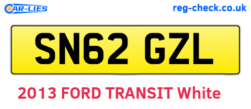 SN62GZL are the vehicle registration plates.