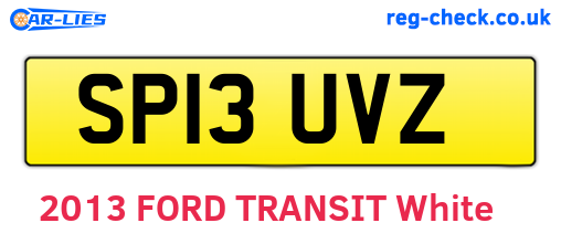 SP13UVZ are the vehicle registration plates.