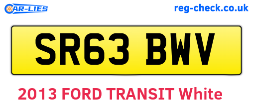 SR63BWV are the vehicle registration plates.