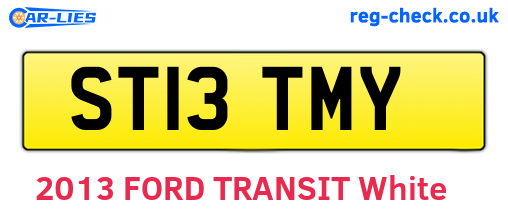 ST13TMY are the vehicle registration plates.