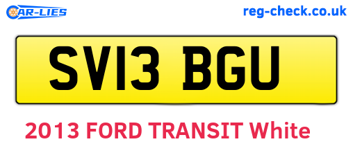 SV13BGU are the vehicle registration plates.