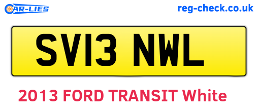 SV13NWL are the vehicle registration plates.
