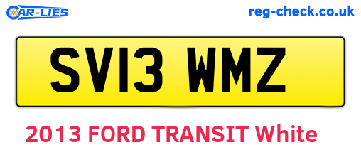 SV13WMZ are the vehicle registration plates.