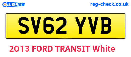 SV62YVB are the vehicle registration plates.