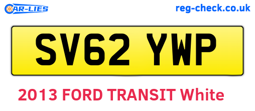 SV62YWP are the vehicle registration plates.
