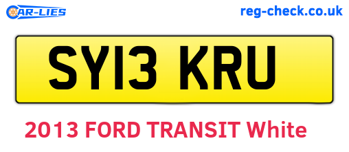 SY13KRU are the vehicle registration plates.