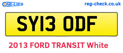 SY13ODF are the vehicle registration plates.