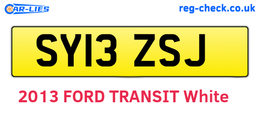 SY13ZSJ are the vehicle registration plates.
